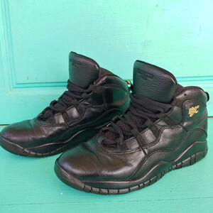 JORDAN 10 RETRO NYC Black Gold Size Boys 3 Youth 310807-012